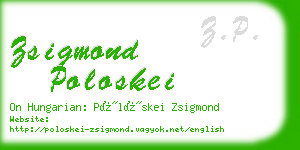 zsigmond poloskei business card